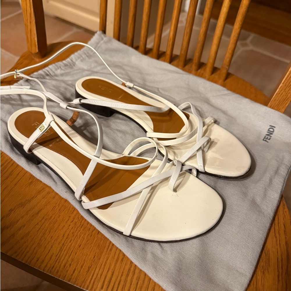 Fendi White Sandals